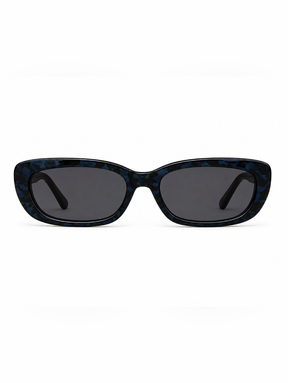 Max & Co Blue Tortoise Rectangular Sunglasses Grey Lens Pouch Cleaning Cloth